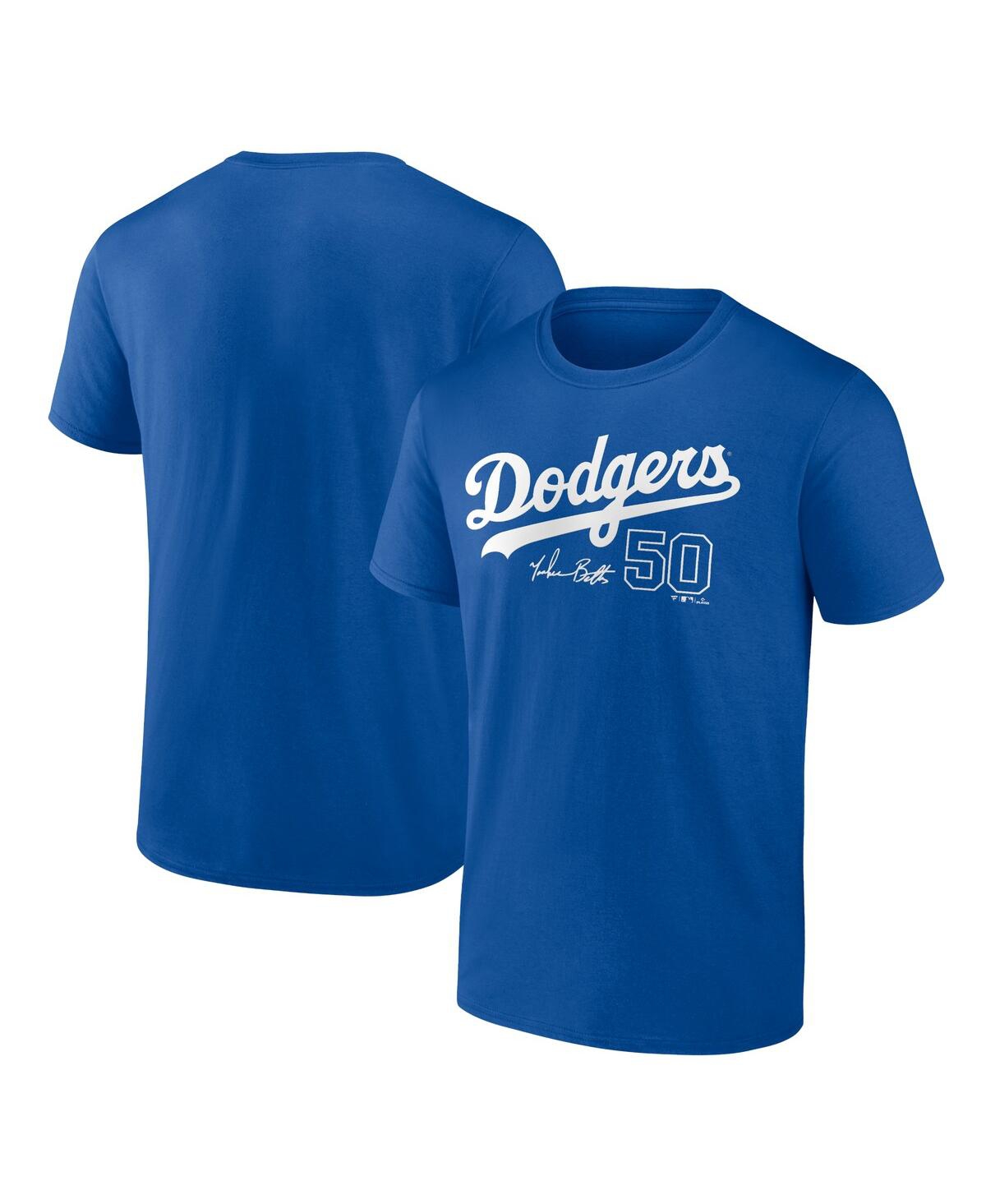 Shop Fanatics Men's  Mookie Betts Royal Los Angeles Dodgers Player Name And Number T-shirt