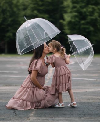Matching Mommy Me Clear Bubble Umbrellas