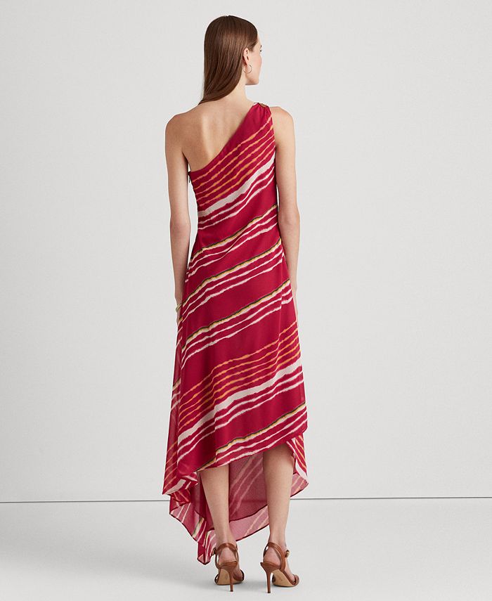 Lauren Ralph Lauren Striped OneShoulder Crinkle Dress Macy's