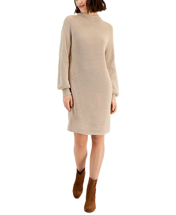 Style & Co Women's Mock-Turtleneck Sweater Dress, Created for Macy's ...
