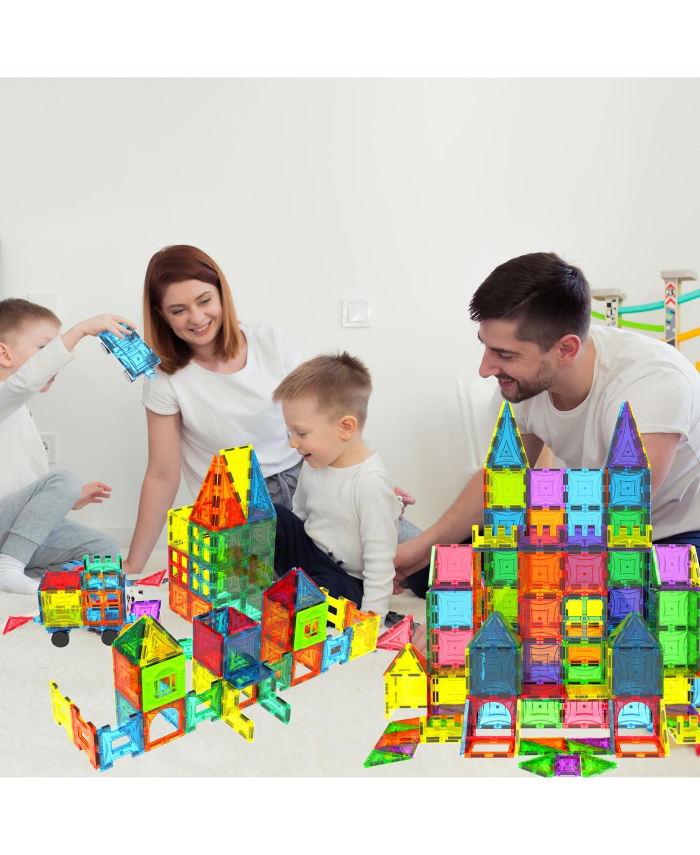Детский конструктор Mag-Genius Magnet Tiles 143-Piece Building Set, Ages 3+ — фото 4