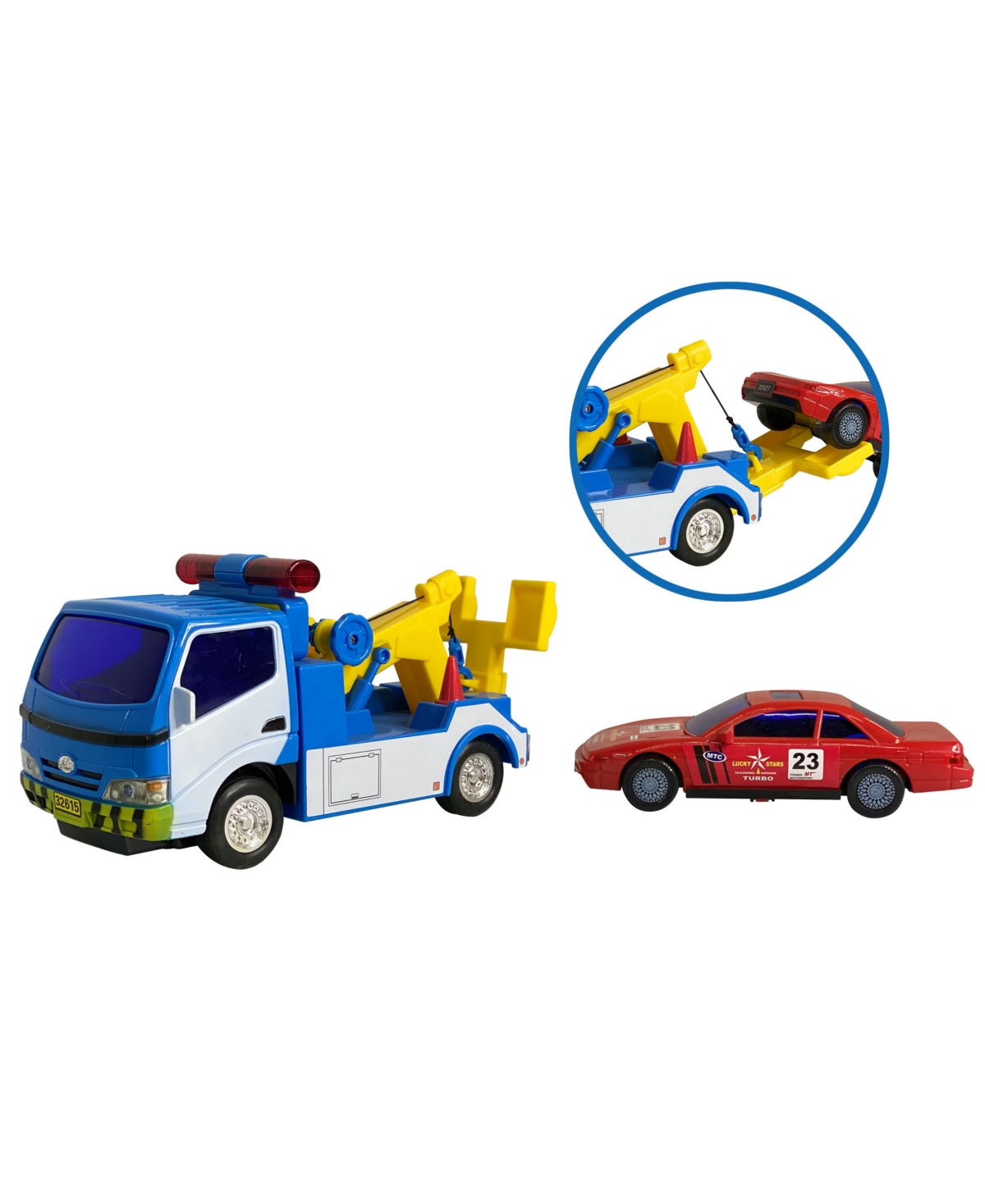 Big Daddy Mag-genius  Police Wrecker And Tow Car Combo Toy In Multi
