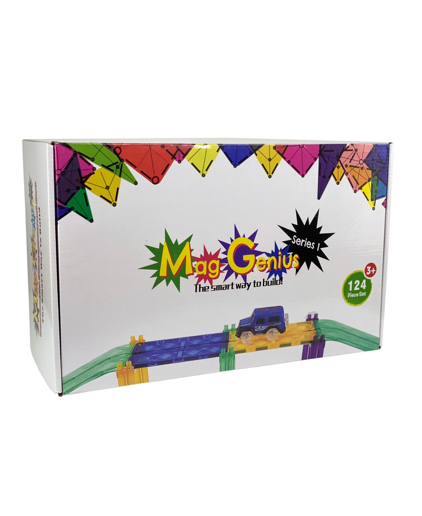 Детский конструктор Mag-Genius 124 Piece Ultimate Magnetic Racing Set — фото 5