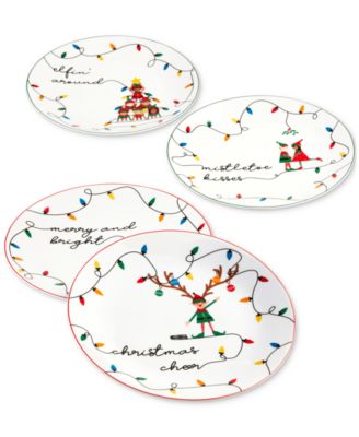 The Cellar - Holiday Salad Plates, Set of 4, Created for Macy's
