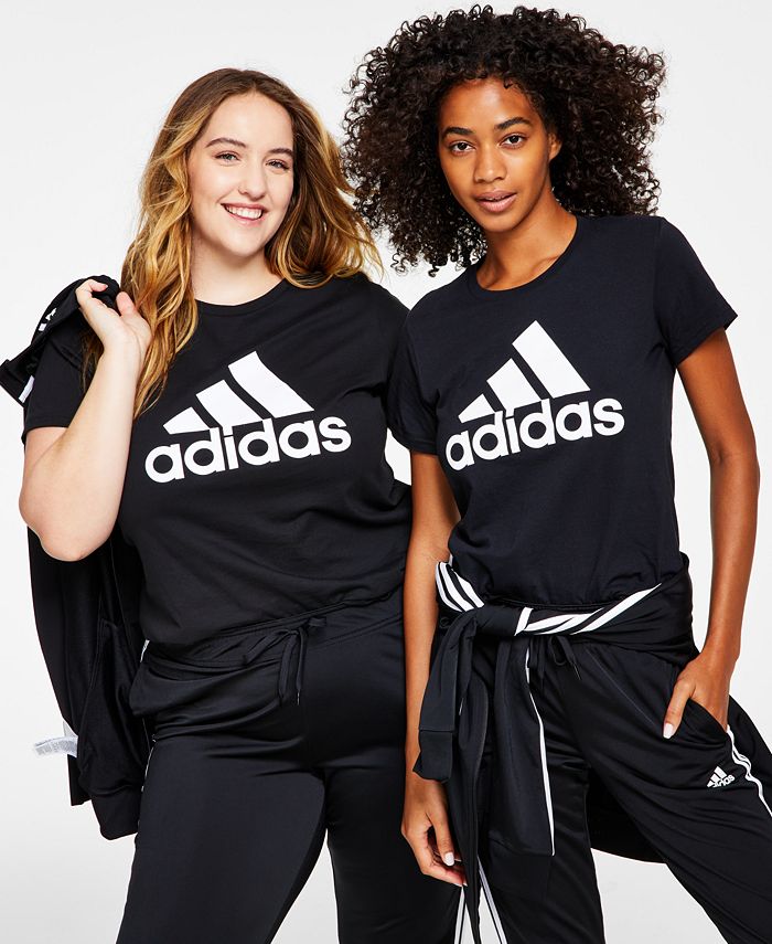 adidas Women's Essentials Logo Cotton T-Shirt, XS-4X - Macy's