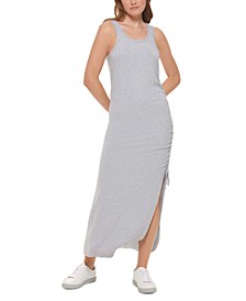 Women's Side-Slit Ribbed Maxi Dress