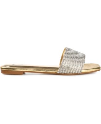 Women's Grayce Rhinestone Single Band Flat Sandals