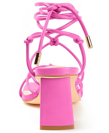 Journee Collection Women's Harpr Tie Up Sandals - Macy's