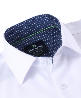 Men's Slim Fit Short Sleeve Performance Button Down Dress Shirt