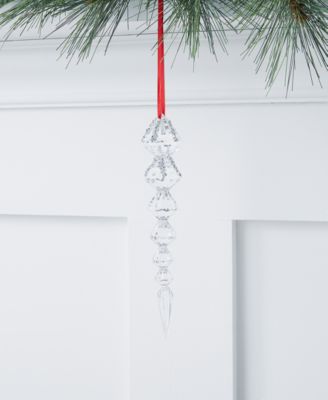 Holiday Lane - Snowdaze Clear Icicle Hanging Christmas Tree Ornament