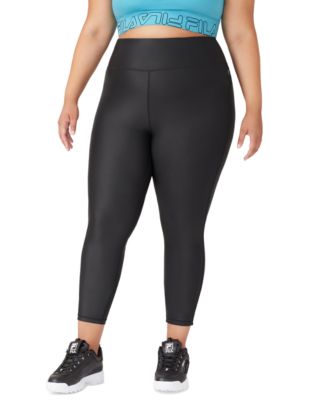 Fila Plus Size Girls Night Out Leather Look 7 8 Training Leggings Macy s