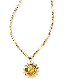 14k Gold-Plated Sun 23" Flip Pendant Necklace