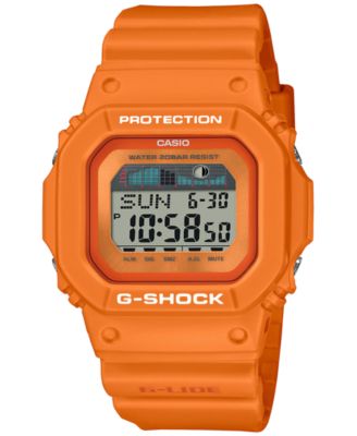 G-Shock - Men's Digital Orange Resin Strap Watch 43mm