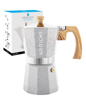 MILANO Stone Stovetop Espresso Maker Moka Pot 9 Cup, 15.2 Oz