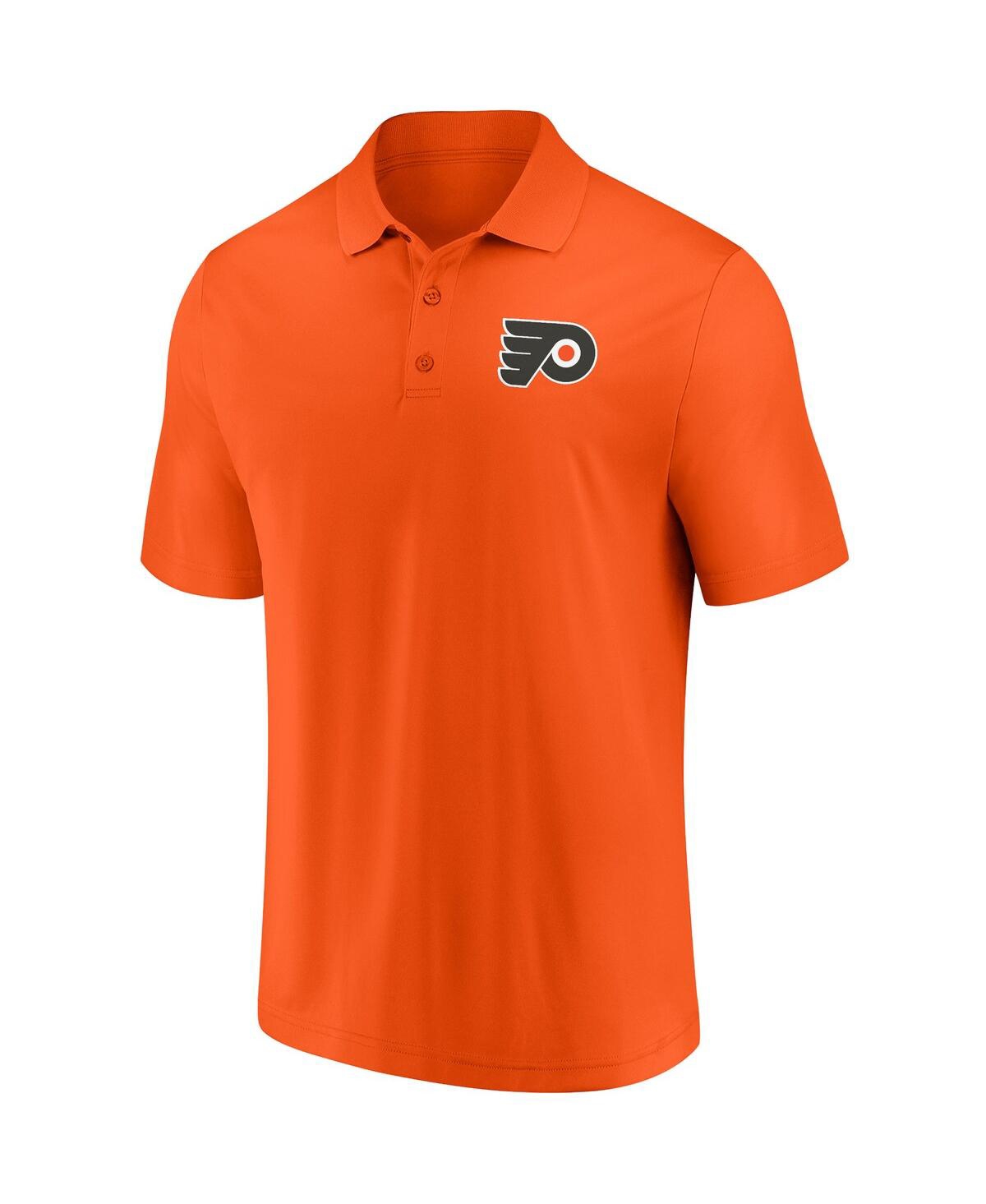 Shop Fanatics Men's  Orange Philadelphia Flyers Winning Streak Polo Shirt