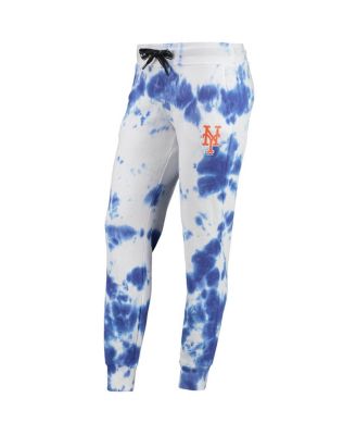 Women's White, Royal New York Mets Melody Tie-Dye Jogger Pants