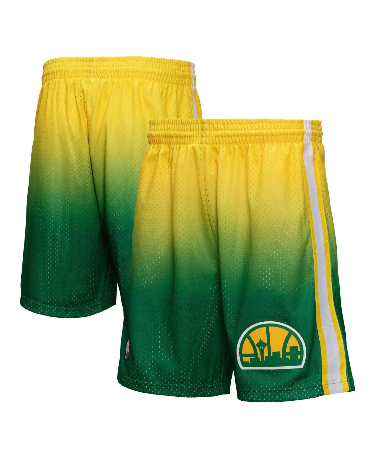 Mitchell & Ness Men's  Royal And Black Orlando Magic 1994/95 Hardwood Classics Fadeaway Reload 3.0 Sw In Yellow,green
