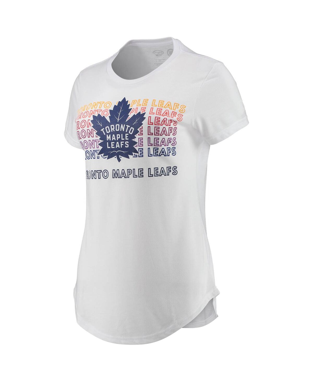 Shop Concepts Sport Women's  White, Charcoal Toronto Maple Leafs Sonata T-shirt And Leggings Set In White,charcoal