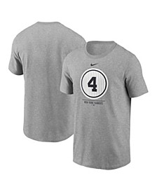 Men's Lou Gehrig Heathered Gray New York Yankees Cooperstown Collection Lou Gehrig Day Retired Number T-shirt