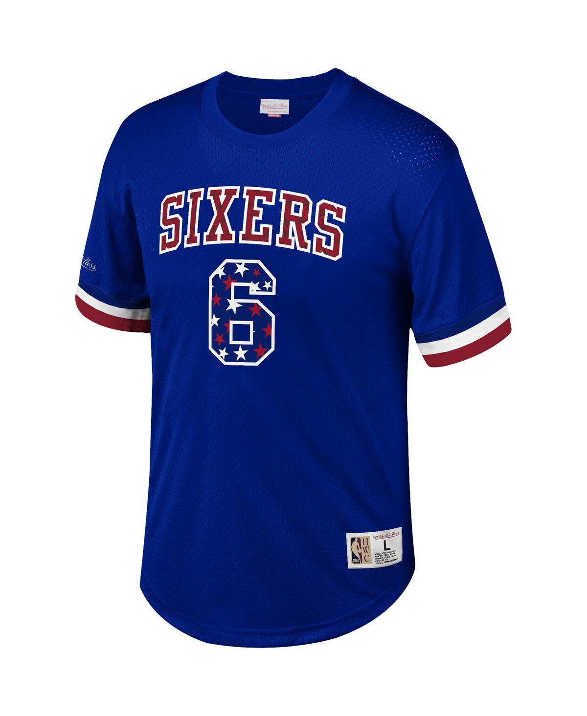 Men's Mitchell & Ness Julius ErvingPhiladelphia 76ers Player Name Number T-shirt - Royal