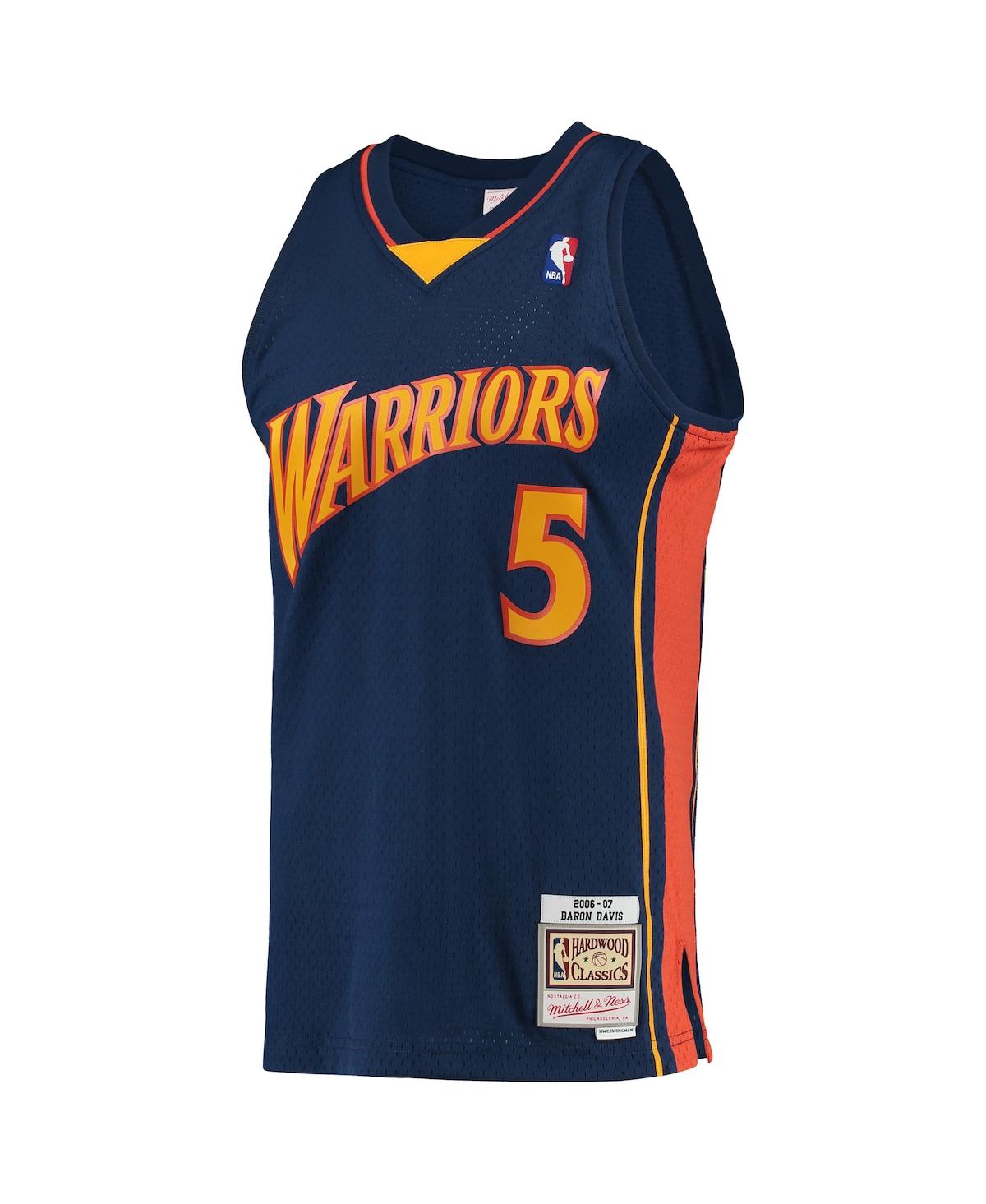 Men's Mitchell & Ness Baron DavisGolden State Warriors 2006-07 Hardwood Classics Swingman Player Jersey - Navy