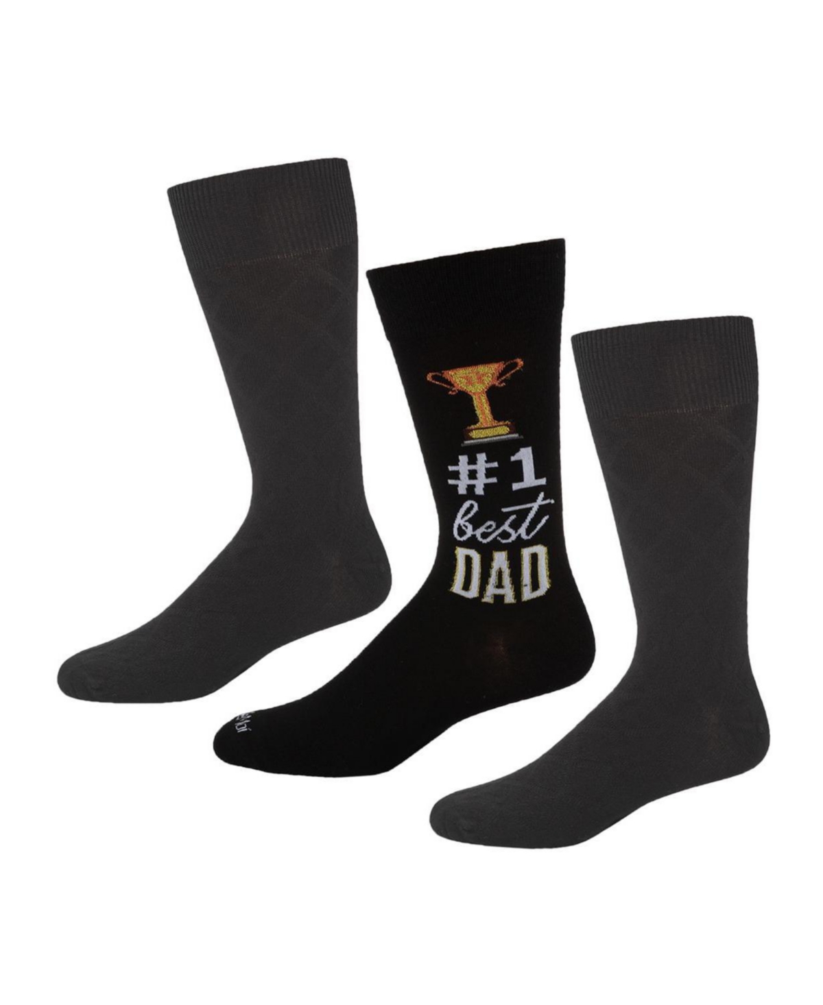 Men's Novelty Rayon From Bamboo Blend 3 Pair Pack Socks - Whiskey-Cigar-Black