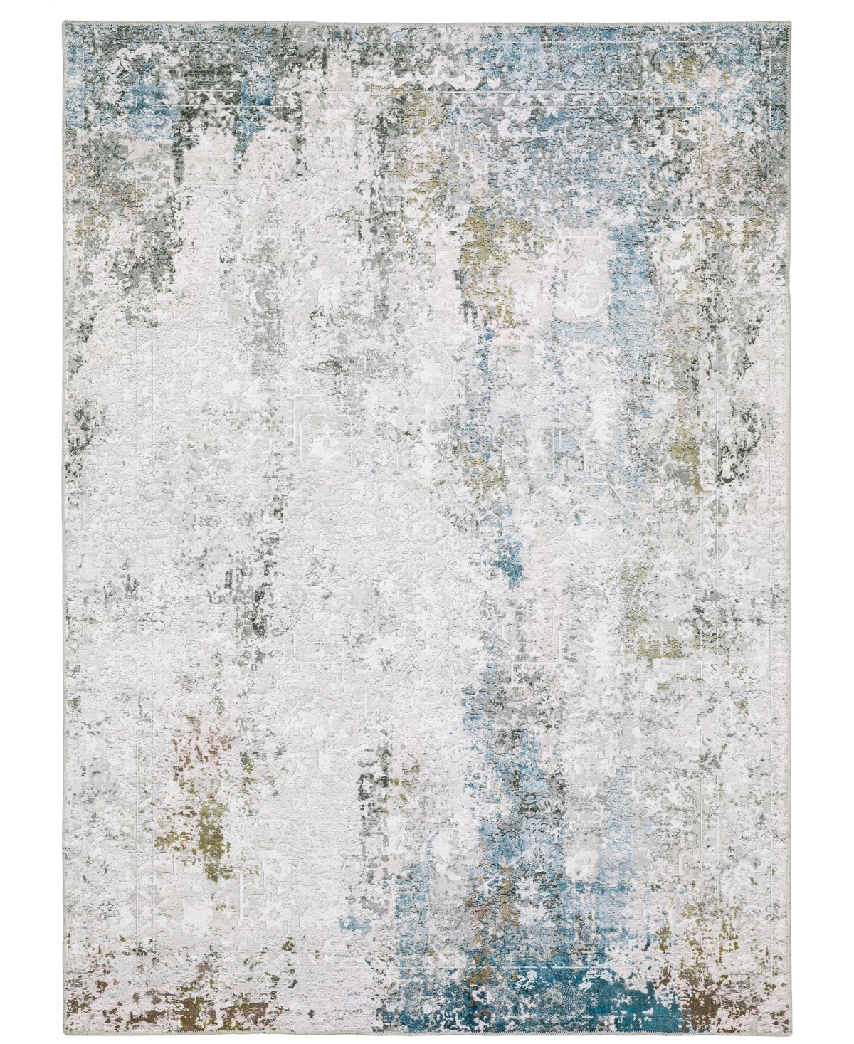 Jhb Design Monica MON06 Machine-Washable 7'6in x 10' Area Rug - Ivory
