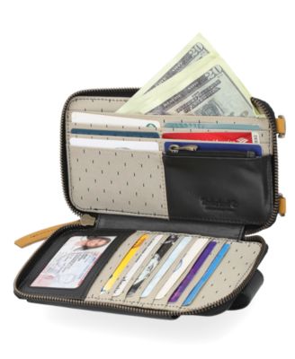 RFID Leather Phone Crossbody Wallet Bag