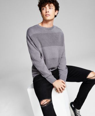 And Now This - Men's Textured Stripe Sweater