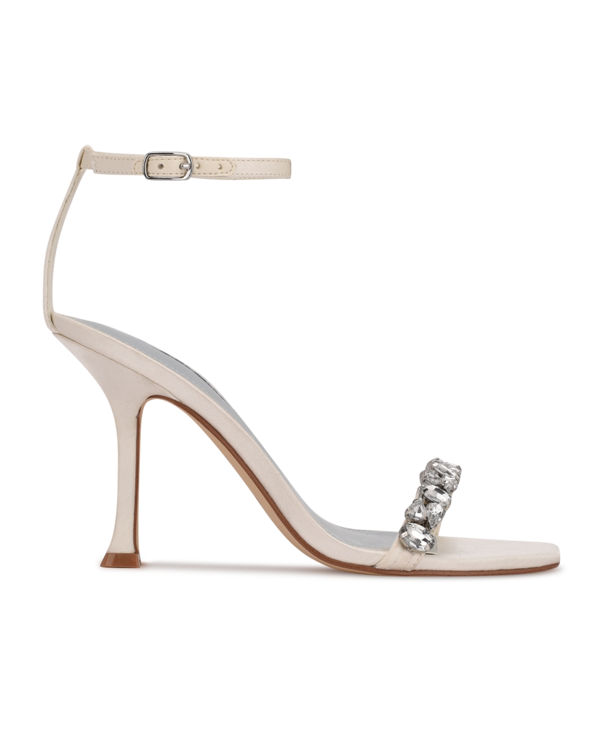 Nine West Women's Yazmin Bridal Ankle Strap Dress Sandals -Satin