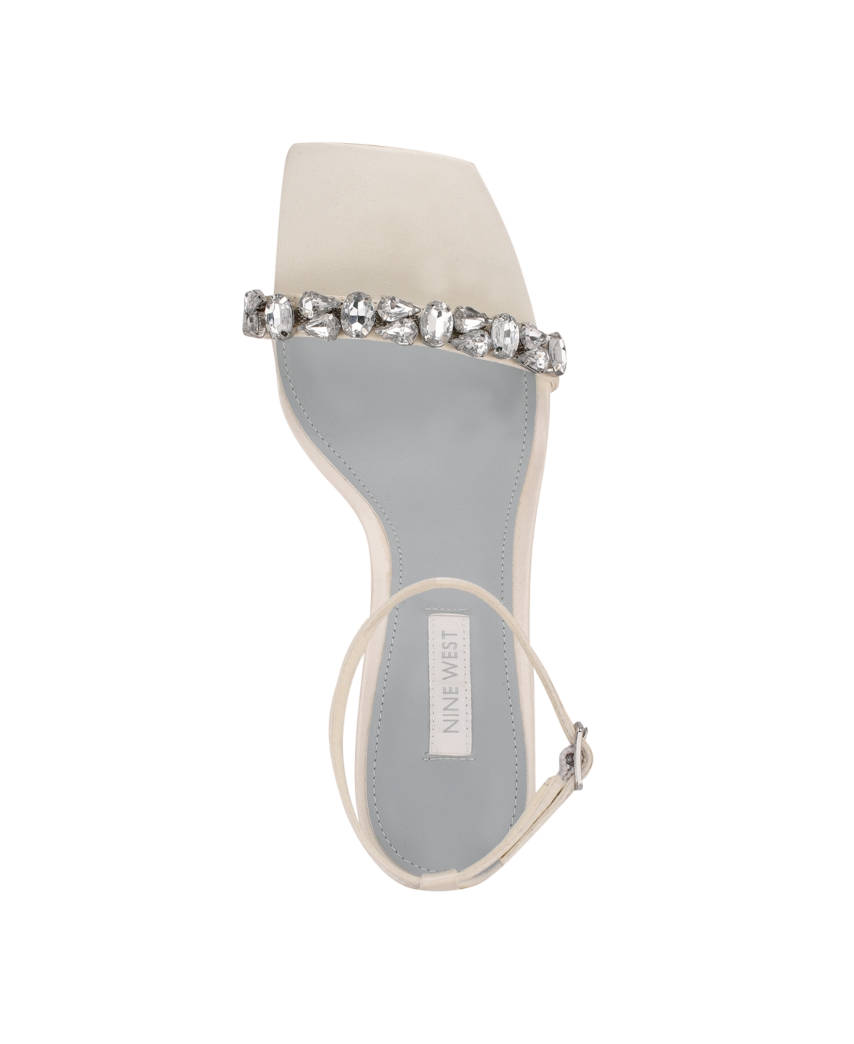 Nine West Women's Yazmin Bridal Ankle Strap Dress Sandals -Satin