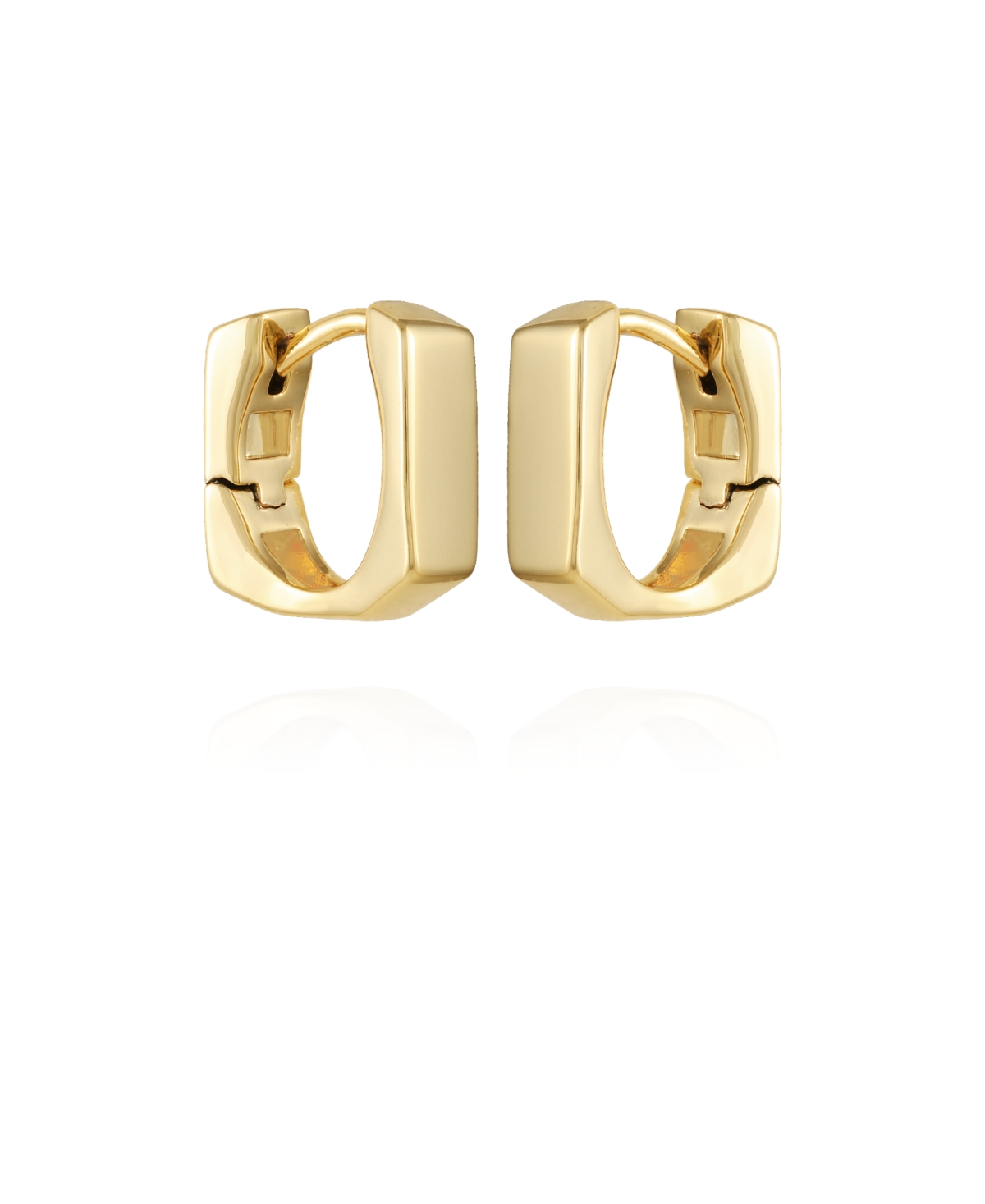 Shop Vince Camuto Gold-tone Rectangle Huggie Hoop Earrings