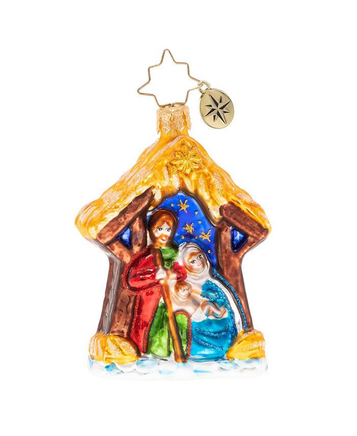Christopher Radko Asleep in the Manger Gem Glass Ornaments Macy's