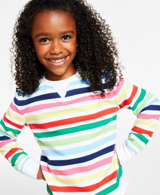 Charter Club - Kids' Printed Stripe Crewneck Top, Created for Macy's