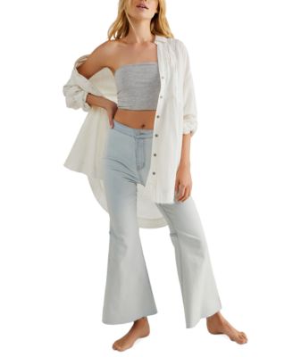 Free People - Women's Youth Quake Cropped Flared Jeans