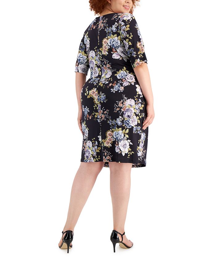 Connected Plus Size Side-Ruched Dress & Reviews - Dresses - Plus Sizes ...