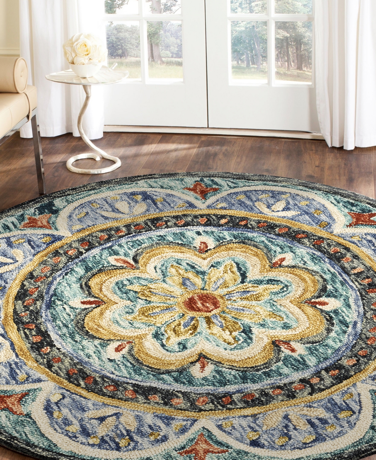 Lr Home Radiance Rdc-104 4' x 4' Round Area Rug