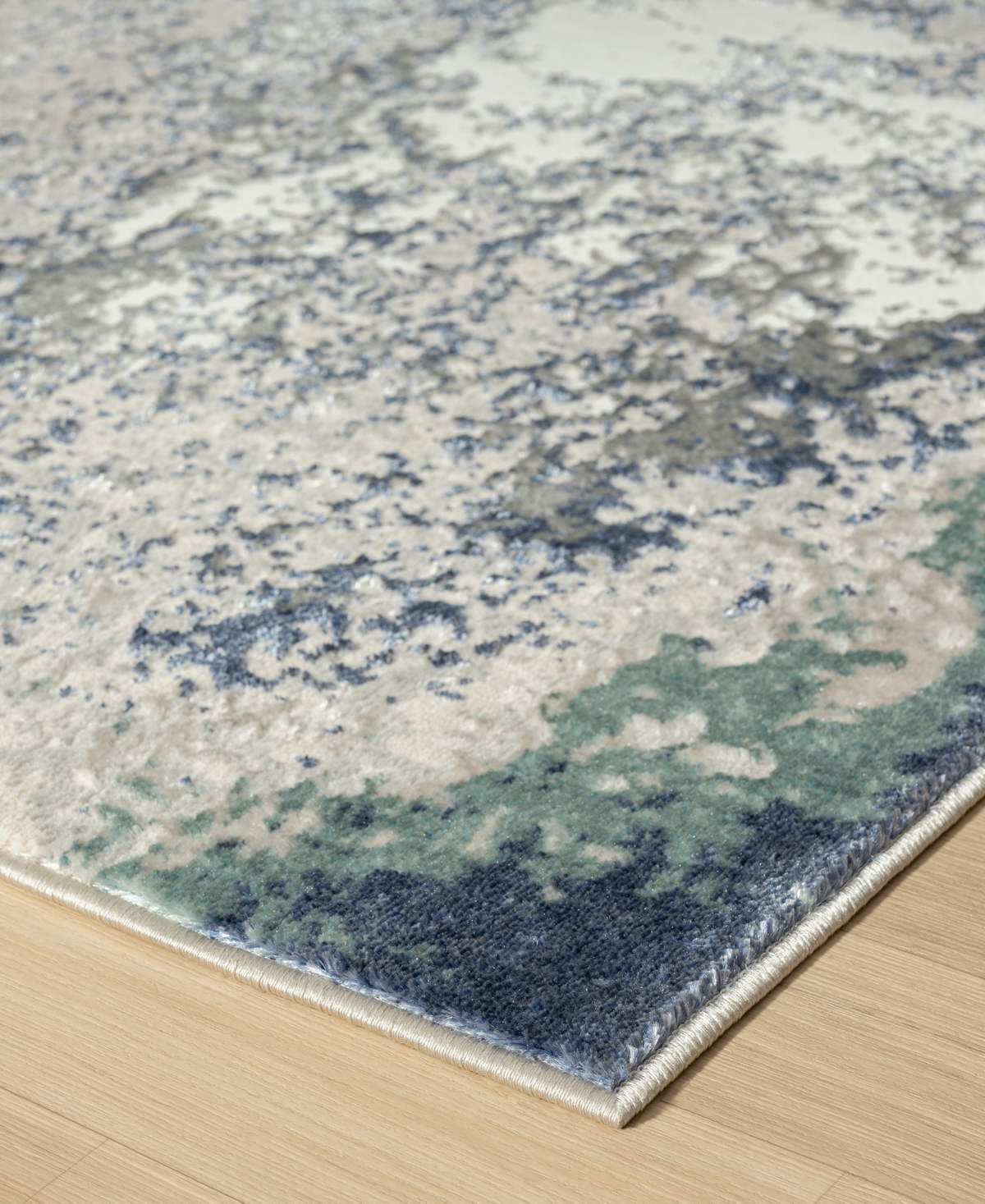 Lr Home Atlas Atl82057 5' X 7' Area Rug In Blue,gray