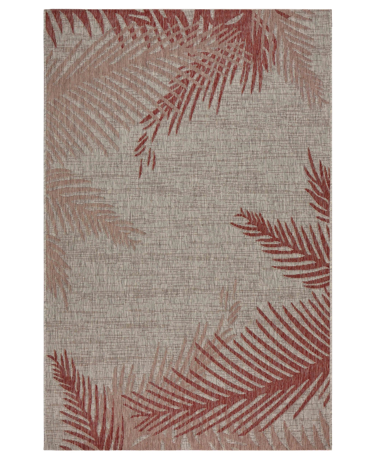 Lr Home Nassau Nass810a 5' X 7' Outdoor Area Rug In Red,beige