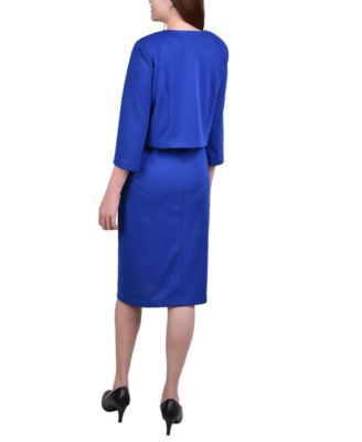 Women's 3/4 Sleeve Two Piece Dress Set