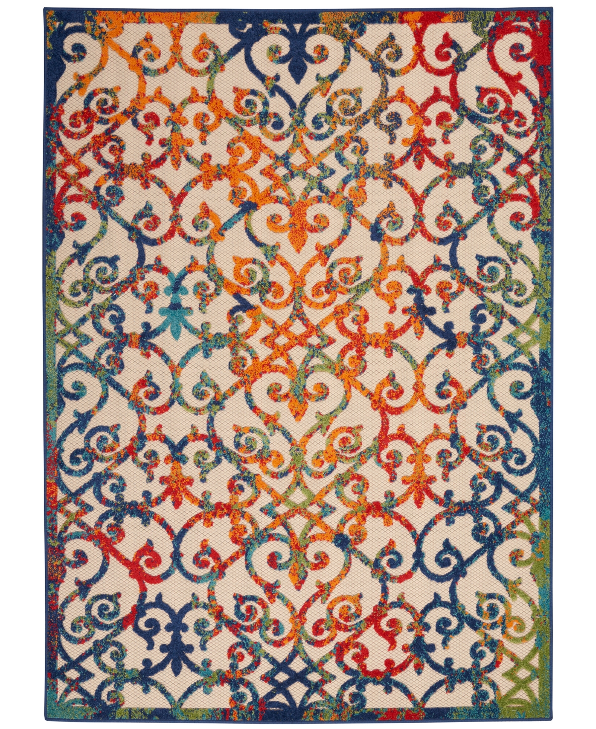 Nourison Aloha Alh21 3'6" X 5'6" Outdoor Area Rug In Multi