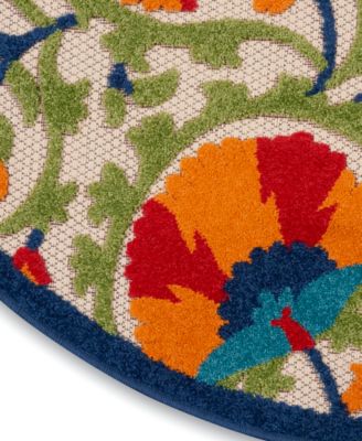 Aloha ALH20 4' x 4' Round Outdoor Area Rug