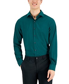 Men's Slim Fit 4-Way Stretch Solid Dress Shirt, Created for Macy's  
