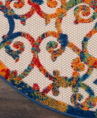 Aloha ALH21 4' x 4' Round Outdoor Area Rug