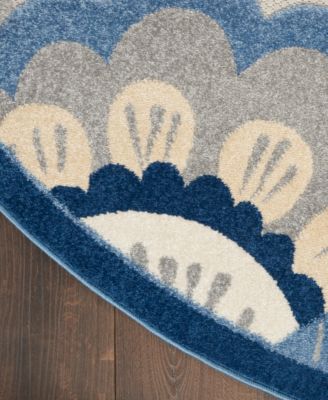 Aloha ALH25 7'10" x 7'10" Round Outdoor Area Rug