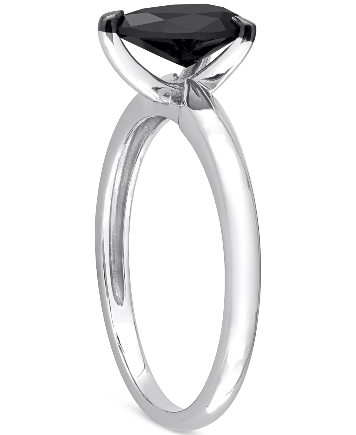 Black Diamond Pear Solitaire Engagement Ring (1 ct. t.w.) in 14k Gold