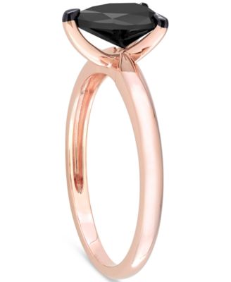 Black Diamond Pear Solitaire Engagement Ring (1 ct. t.w.) in 14k Gold