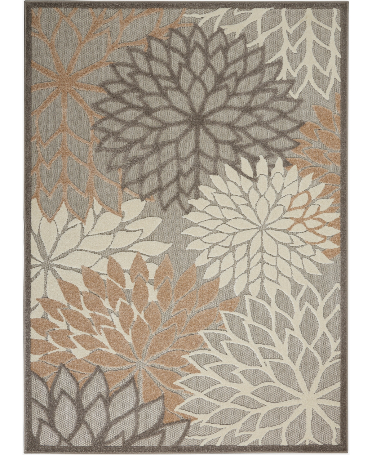 Nourison Aloha Alh05 3'6" X 5'6" Outdoor Area Rug In Beige