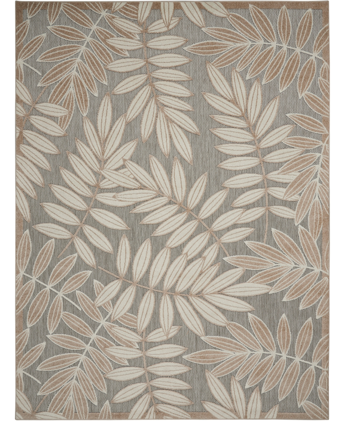 Nourison Aloha Alh18 7'10"x 10'6" Outdoor Area Rug In Beige