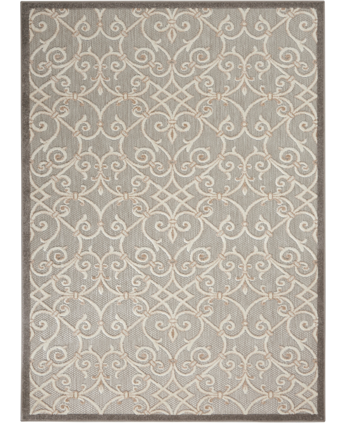 Nourison Aloha Alh21 3'6" X 5'6" Outdoor Area Rug In Beige